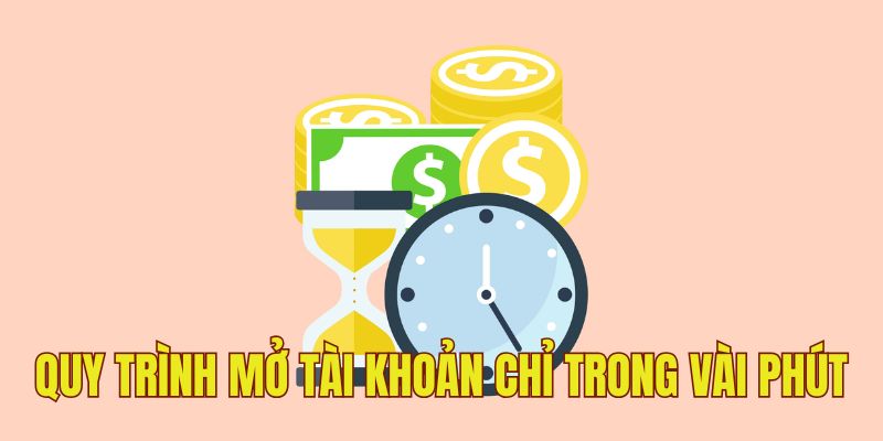 Quy trình mở tài khoản chỉ trong vài phút